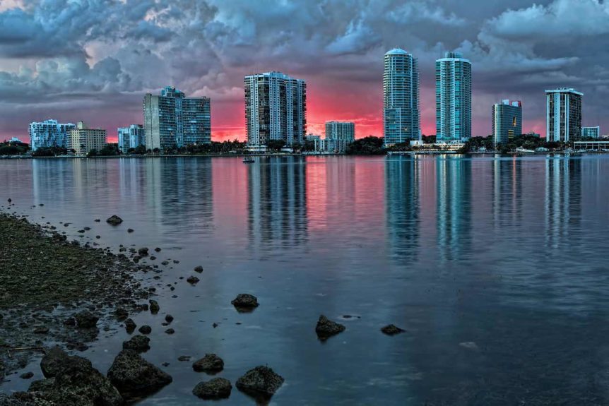Red Miami Sunset